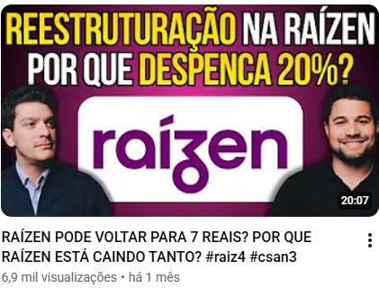 RAÍZEN PODE VOLTAR PARA 7 REAIS? POR QUE RAÍZEN ESTÁ CAINDO TANTO?